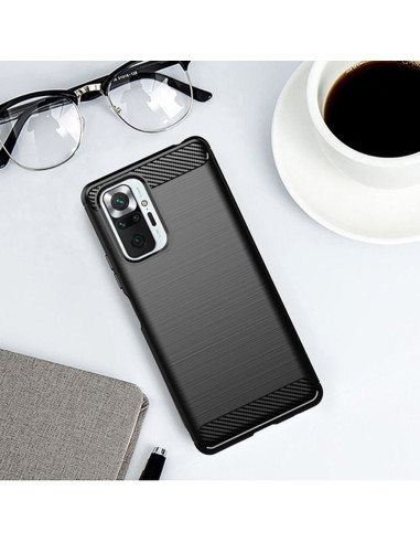 COQUE FORCELL - CARBON pour XIAOMI Redmi Note 10 Pro / Redmi Note 10 Pro Max NOIR