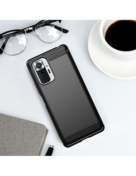 COQUE FORCELL - CARBON pour XIAOMI Redmi Note 10 Pro / Redmi Note 10 Pro Max NOIR