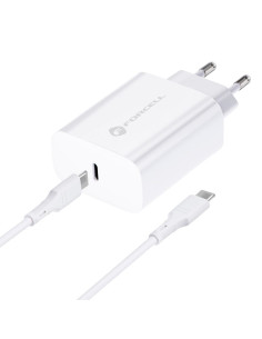 Chargeur secteur Forcell avec câble USB type C et câble type C - 3A 25W avec fonction de charge PD et QC 4.0 2