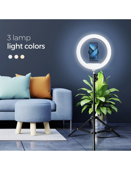 Lampe LED Ring Stream RGB 13 pouces avec support pour le telephone + trepied