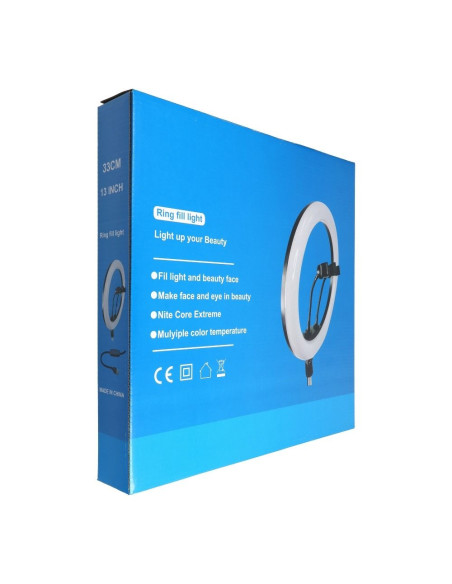 Lampe LED Ring Stream RGB 13 pouces avec support pour le telephone + trepied