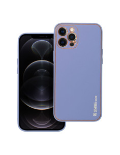 Etui LEATHER Case en cuir pour IPHONE 12 PRO MAX BLEU