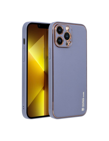 Etui LEATHER Case en cuir pour IPHONE 12 PRO MAX BLEU