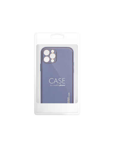 Etui LEATHER Case en cuir pour IPHONE 12 PRO MAX BLEU
