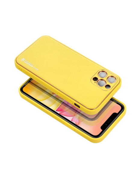 Etui LEATHER Case en cuir pour SAMSUNG Galaxy A52 5G / A52 LTE ( 4G ) / A52S JAUNE