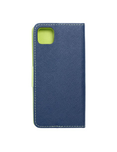 Etui Fancy Book pour SAMSUNG A22 5G bleu marine/ lime 2