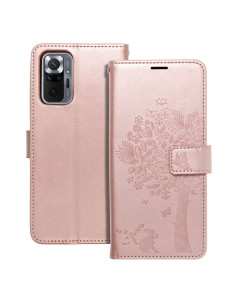 Etui MEZZO Book pour XIAOMI Redmi NOTE 10 / 10S arbre or-rose