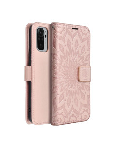 Etui MEZZO Book pour XIAOMI Redmi NOTE 10 / 10S mandala or-rose 2