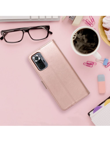 Etui MEZZO Book pour XIAOMI Redmi NOTE 10 / 10S mandala or-rose