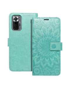 Etui MEZZO Book pour XIAOMI Redmi NOTE 10 Pro mandala vert