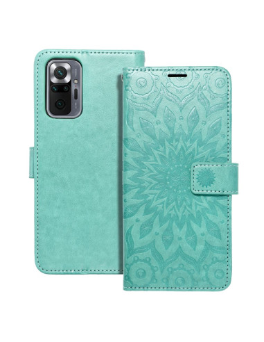Etui MEZZO Book pour XIAOMI Redmi NOTE 10 Pro mandala vert