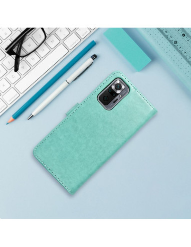 Etui MEZZO Book pour XIAOMI Redmi NOTE 10 Pro mandala vert