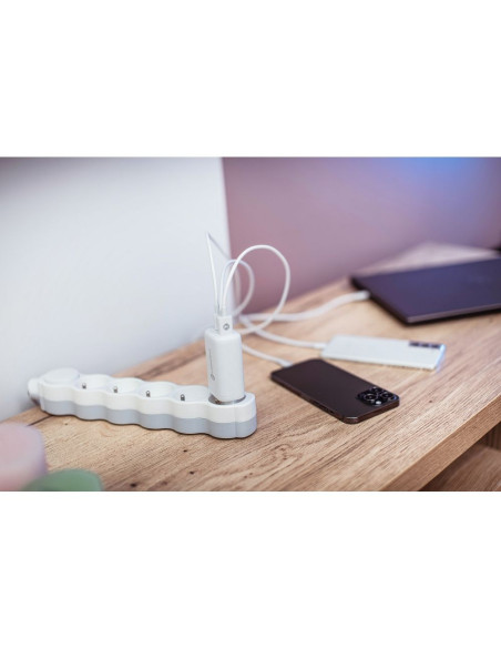 Chargeur secteur Forcell GaN 65W avec 2x connecteurs USB type C et 1x USB A - 3A avec fonction de charge PD et QC 4.0