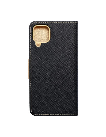 Etui Fancy Book pour SAMSUNG A22 4G noir/or