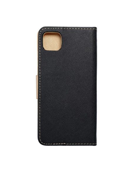 Etui Fancy Book pour SAMSUNG A22 5G noir/ or