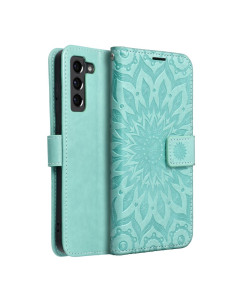 Etui MEZZO Book pour SAMSUNG S21 FE mandala vert 2