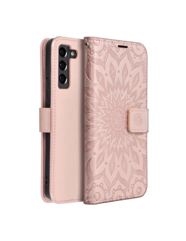 Etui MEZZO Book pour SAMSUNG S21 FE mandala or rose