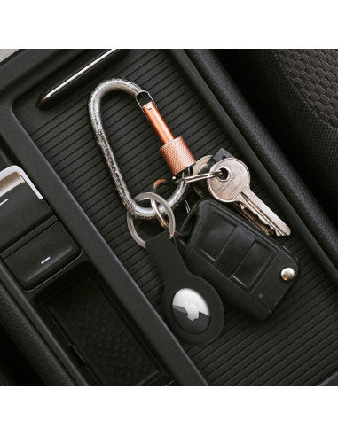 Porte-clés en silicone pour AIRTAG / FORCELL F-TAG noir