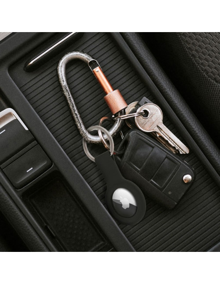 Porte-clés en silicone pour AIRTAG / FORCELL F-TAG noir