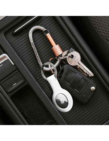 Porte-clés en silicone pour AIRTAG / FORCELL F-TAG blanc