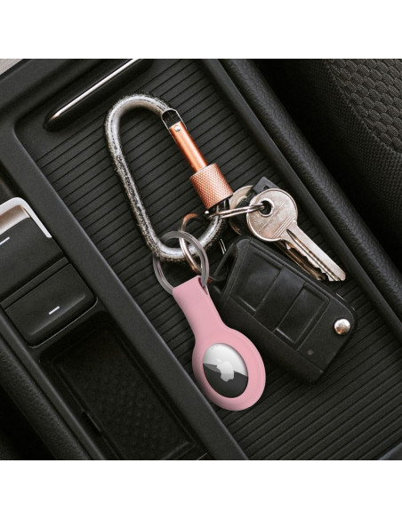 Porte-clés en silicone pour AIRTAG / FORCELL F-TAG rose
