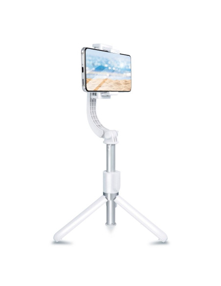 Kit / support selfie avec télécommande bluetooth trépied GIMBAL stabilisateur blanc SSTR-L08