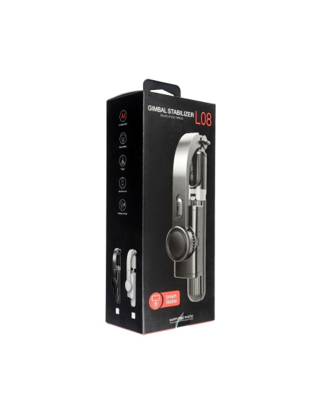 Kit / support selfie avec télécommande bluetooth trépied GIMBAL stabilisateur blanc SSTR-L08