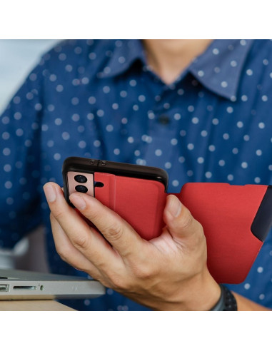 Etui SMART VIEW MAGNET pour SAMSUNG A22 4G rouge
