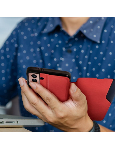 Etui SMART VIEW MAGNET pour SAMSUNG A22 4G rouge