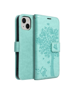 Etui MEZZO Book pour IPHONE 13 arbre vert 2