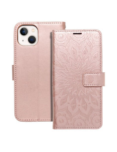 Etui MEZZO Book pour IPHONE 13 mandala or rose