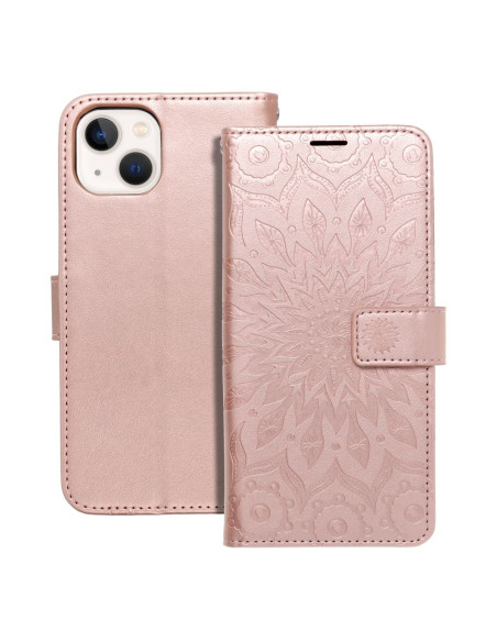 Etui MEZZO Book pour IPHONE 13 mandala or rose