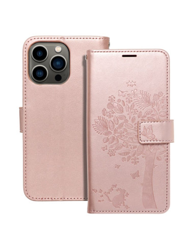 Etui MEZZO Book pour IPHONE 13 PRO arbre or rose
