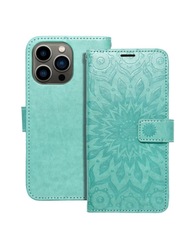Etui MEZZO Book pour IPHONE 13 PRO mandala vert