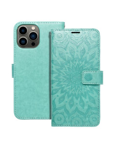 Etui MEZZO Book pour IPHONE 13 PRO MAX mandala vert