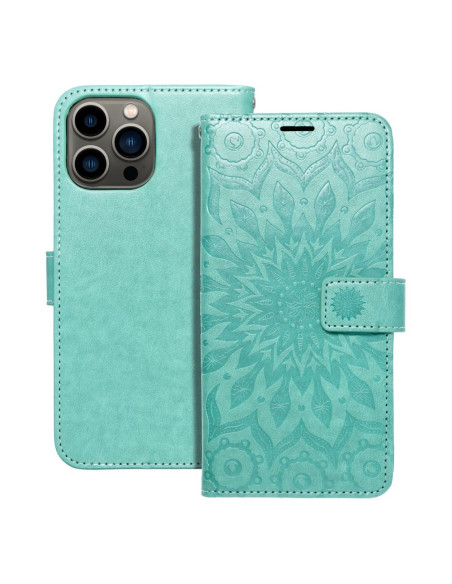 Etui MEZZO Book pour IPHONE 13 PRO MAX mandala vert