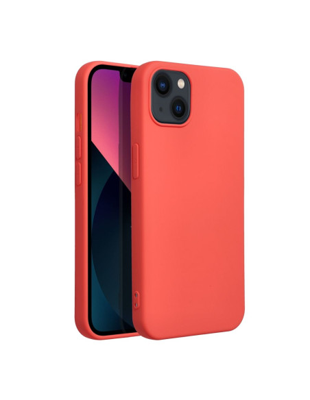 COQUE SILICONE pour IPHONE 13 pêche
