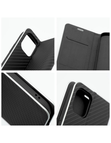 Etui LUNA Carbon pour iPhone 13 noir