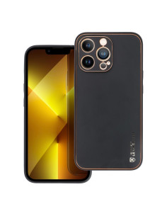 Etui LEATHER Case en cuir pour IPHONE 13 PRO NOIR
