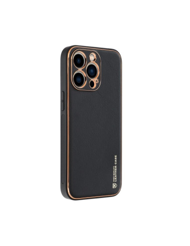 Etui LEATHER Case en cuir pour IPHONE 13 PRO NOIR