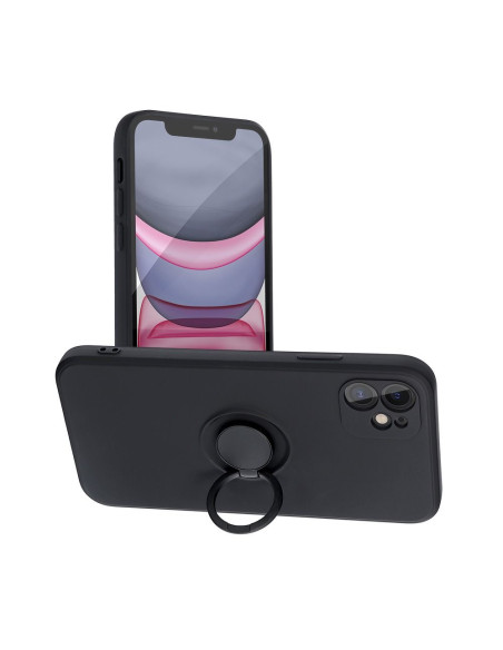 Coque SILICONE RING pour IPHONE 11 noir