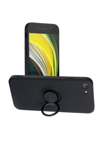 Coque SILICONE RING pour IPHONE 7/ 8/ SE 2020 / SE 2022 noir