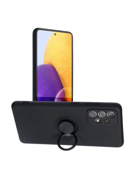 Coque SILICONE RING pour SAMSUNG Galaxy A52 5G / A52 LTE (4G) noir