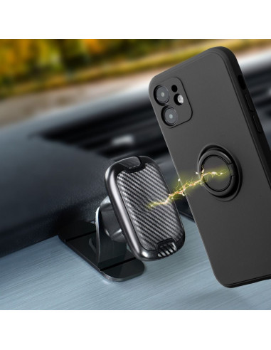 Coque SILICONE RING pour IPHONE 13 PRO noir