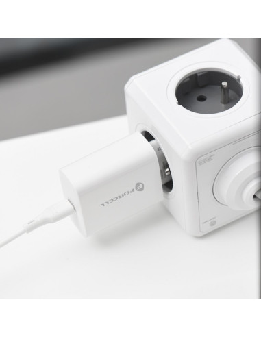 Chargeur secteur universel Forcell avec USB type C - 3A 25W avec fonction de charge PD et QC 4.0