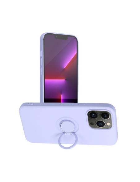 Coque SILICONE RING pour IPHONE 13 PRO violet