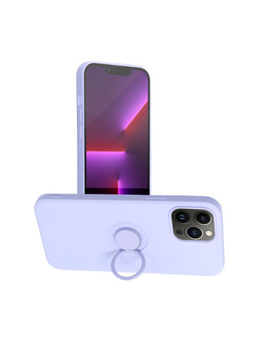 Coque SILICONE RING pour IPHONE 13 PRO MAX violet