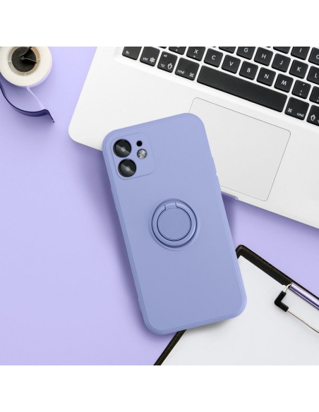 Coque SILICONE RING pour IPHONE 13 PRO MAX violet