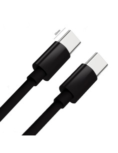 Cable Type C toType C Power Delivery PD 60W 3A C296 noir (embout 8mm) 2