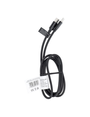 Cable Type C toType C Power Delivery PD 60W 3A C296 noir (embout 8mm)